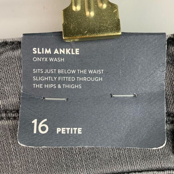 NWT J. Jill denim women’s Authentic fit slim ankle jeans onyx wash sz 16 petite - Picture 10 of 10